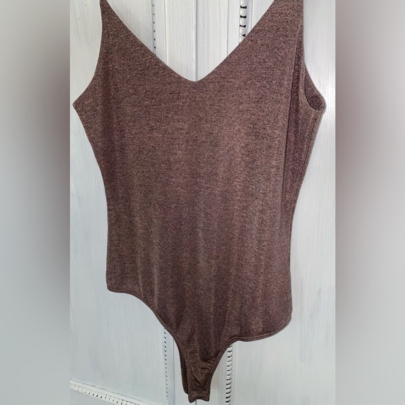 Bodysuit Size Medium By LA Hearts a Little Sparkle In There Pinkish/Black - Picture 2 of 7